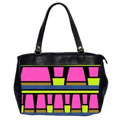 Trapeze And Stripes Oversize Office Handbag (2 Sides) by LalyLauraFLM