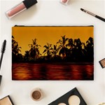 Tropical Sunset Paradise Cosmetic Bag (Large) Front