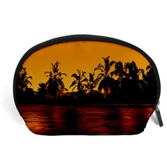 Tropical Sunset Paradise Accessory Pouch (large) by dflcprints