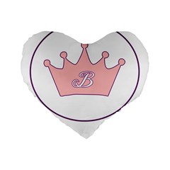 Princess Brenna2 Fw Standard 16  Premium Flano Heart Shape Cushion  by brennastore