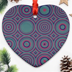 Concentric circles pattern Ornament (Heart)