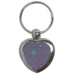 Concentric Circles Pattern Key Chain (heart) by LalyLauraFLM