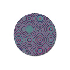 Concentric Circles Pattern Magnet 3  (round) by LalyLauraFLM