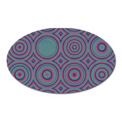 Concentric Circles Pattern Magnet (oval) by LalyLauraFLM