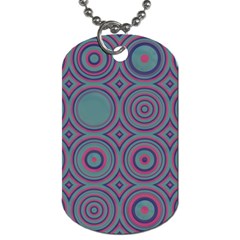 Concentric Circles Pattern Dog Tag (one Side) by LalyLauraFLM