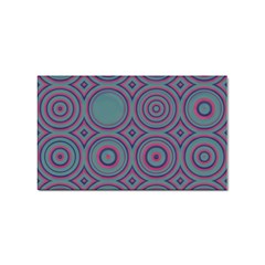 Concentric Circles Pattern Sticker Rectangular (100 Pack)