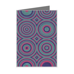 Concentric Circles Pattern Mini Greeting Card