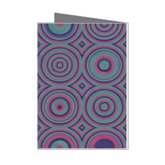 Concentric Circles Pattern Mini Greeting Cards (pkg Of 8) by LalyLauraFLM