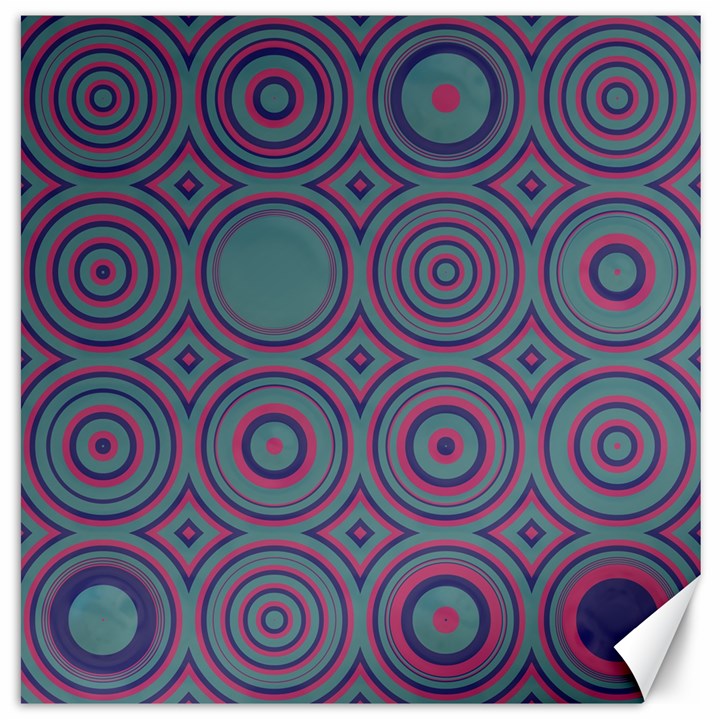 Concentric circles pattern Canvas 20  x 20 