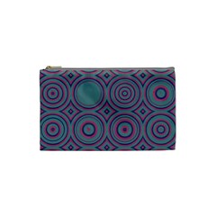 Concentric Circles Pattern Cosmetic Bag (small) by LalyLauraFLM