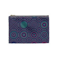 Concentric Circles Pattern Cosmetic Bag (medium) by LalyLauraFLM