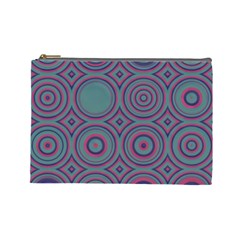 Concentric Circles Pattern Cosmetic Bag (large) by LalyLauraFLM