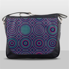 Shapes in retro colors Messenger Bag