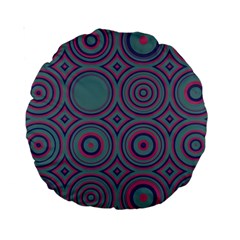 Shapes in retro colors 15  Premium Round Cushion 