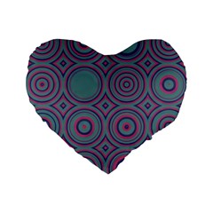 Shapes in retro colors 16  Premium Heart Shape Cushion 