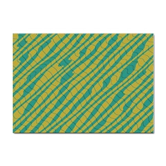 Blue Yellow Waves Sticker A4 (100 Pack)