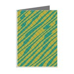 Blue yellow waves Mini Greeting Cards (Pkg of 8) Right