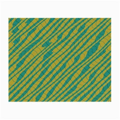 Blue Yellow Waves Small Glasses Cloth by LalyLauraFLM