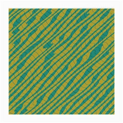 Blue Yellow Waves Medium Glasses Cloth (2 Sides) by LalyLauraFLM