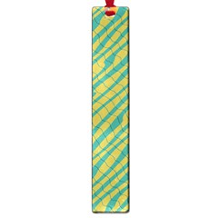 Blue Yellow Waves Large Book Mark by LalyLauraFLM