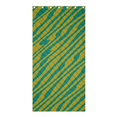 Blue Yellow Waves	shower Curtain 36  X 72  by LalyLauraFLM