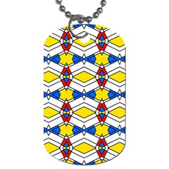 Colorful rhombus chains Dog Tag (One Side)