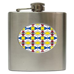 Colorful rhombus chains Hip Flask (6 oz)