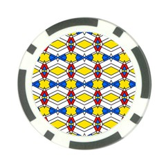 Colorful rhombus chains Poker Chip Card Guard