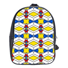 Colorful rhombus chains School Bag (Large)