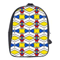 Colorful rhombus chains School Bag (XL)