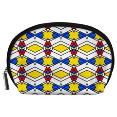 Colorful rhombus chains Accessory Pouch