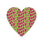 Just Sexy Quote Typographic Pattern Heart Magnet Front