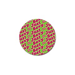 Just Sexy Quote Typographic Pattern Golf Ball Marker by dflcprints