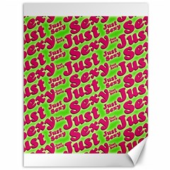 Just Sexy Quote Typographic Pattern Canvas 36  X 48   by dflcprints