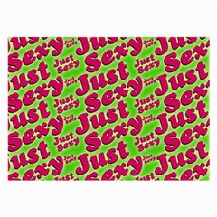 Just Sexy Quote Typographic Pattern Large Glasses Cloth (2-side) by dflcprints