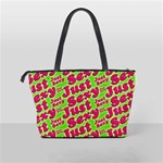 Just Sexy Quote Typographic Pattern Shoulder Handbags Back