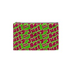 Just Sexy Quote Typographic Pattern Cosmetic Bag (small)  by dflcprints