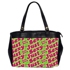 Just Sexy Quote Typographic Pattern Office Handbags (2 Sides)  by dflcprints