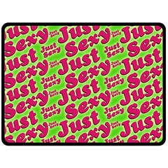 Just Sexy Quote Typographic Pattern Fleece Blanket (large) 