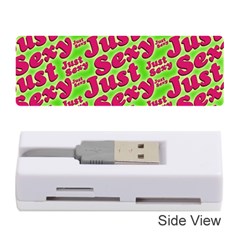 Just Sexy Quote Typographic Pattern Memory Card Reader (stick)  by dflcprints