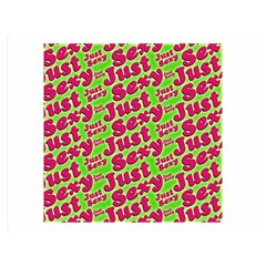 Just Sexy Quote Typographic Pattern Double Sided Flano Blanket (medium)  by dflcprints