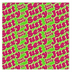 Just Sexy Quote Typographic Pattern Large Satin Scarf (square) by dflcprints