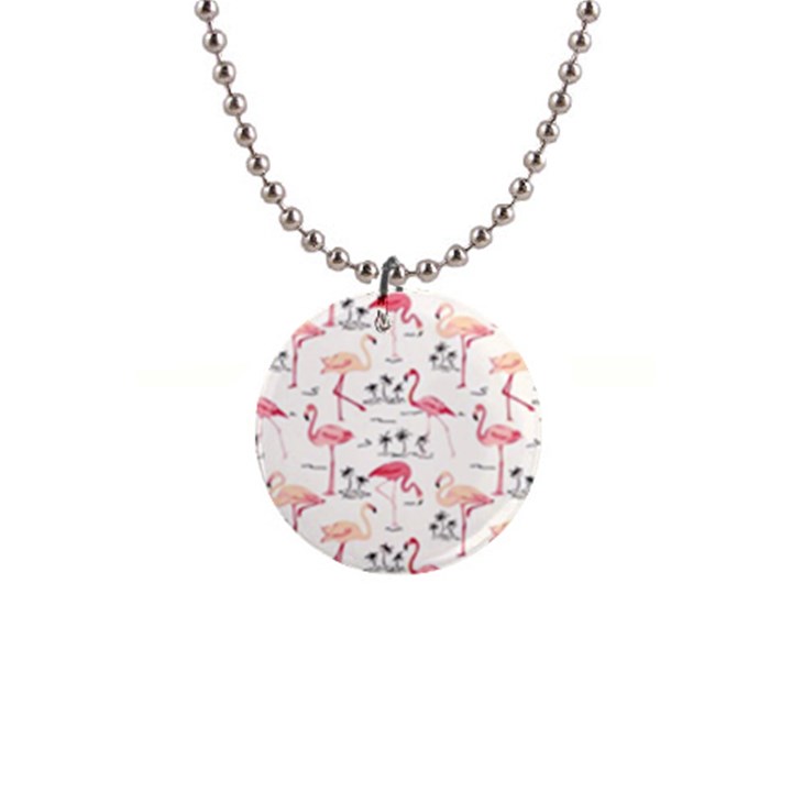 Flamingo Pattern Button Necklaces