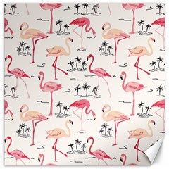 Flamingo Pattern Canvas 16  X 16  