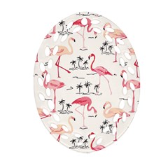 Flamingo Pattern Ornament (oval Filigree)  by Contest580383