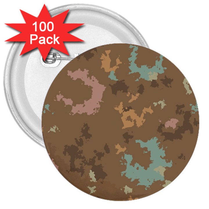 Paint strokes in retro colors 3  Button (100 pack)