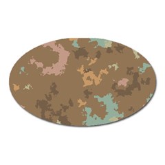 Paint Strokes In Retro Colors Magnet (oval) by LalyLauraFLM