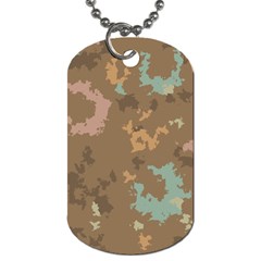 Paint Strokes In Retro Colors Dog Tag (one Side) by LalyLauraFLM