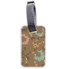 Paint Strokes In Retro Colors Luggage Tag (two Sides) by LalyLauraFLM