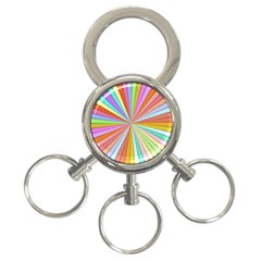 Colorful Beams 3-ring Key Chain by LalyLauraFLM